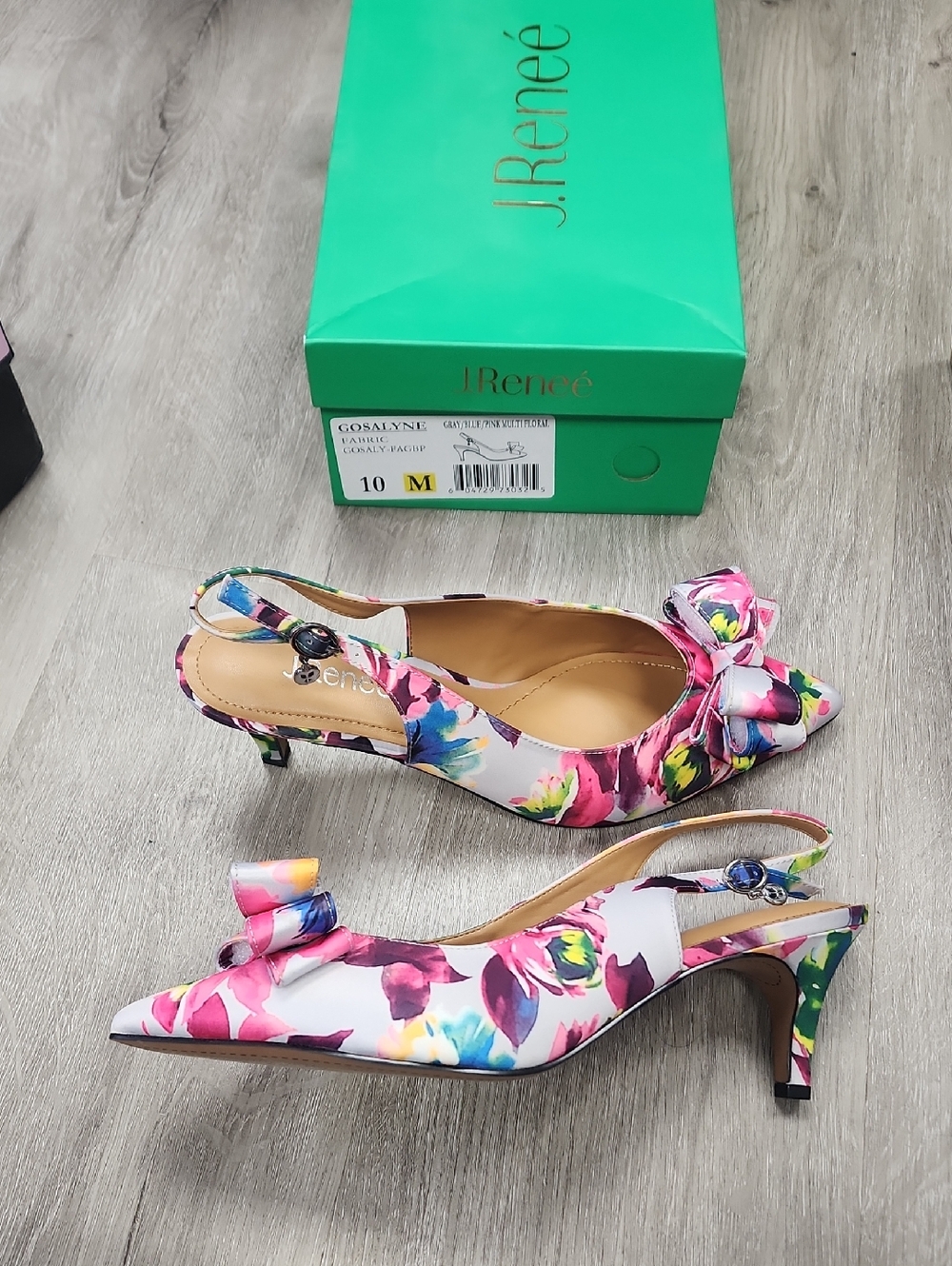 J. RENEE floral Slingback Pumps NEW SIZE 10